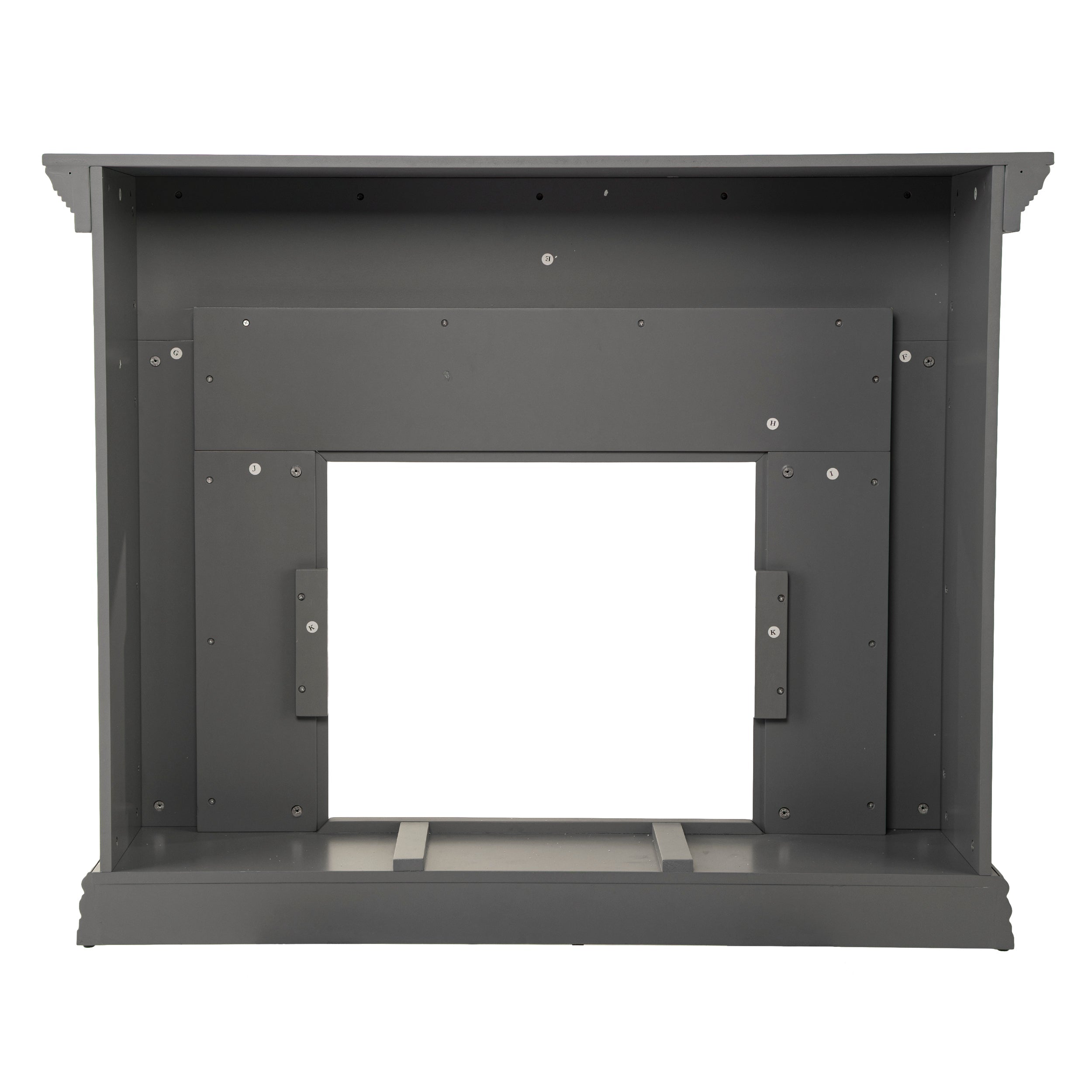 Sei Dazairee Traditional style Faux Stone Electric Fireplace in Gray W/ gray faux stone finish