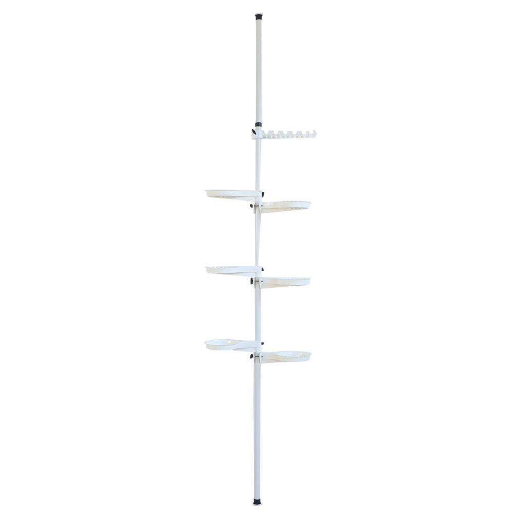 WUZSTAR 7-Layer Indoor Plant Stands, Steel Tube Floral Pot Display Rack,Flowers Hanging Rack Rod, Height Adjustable