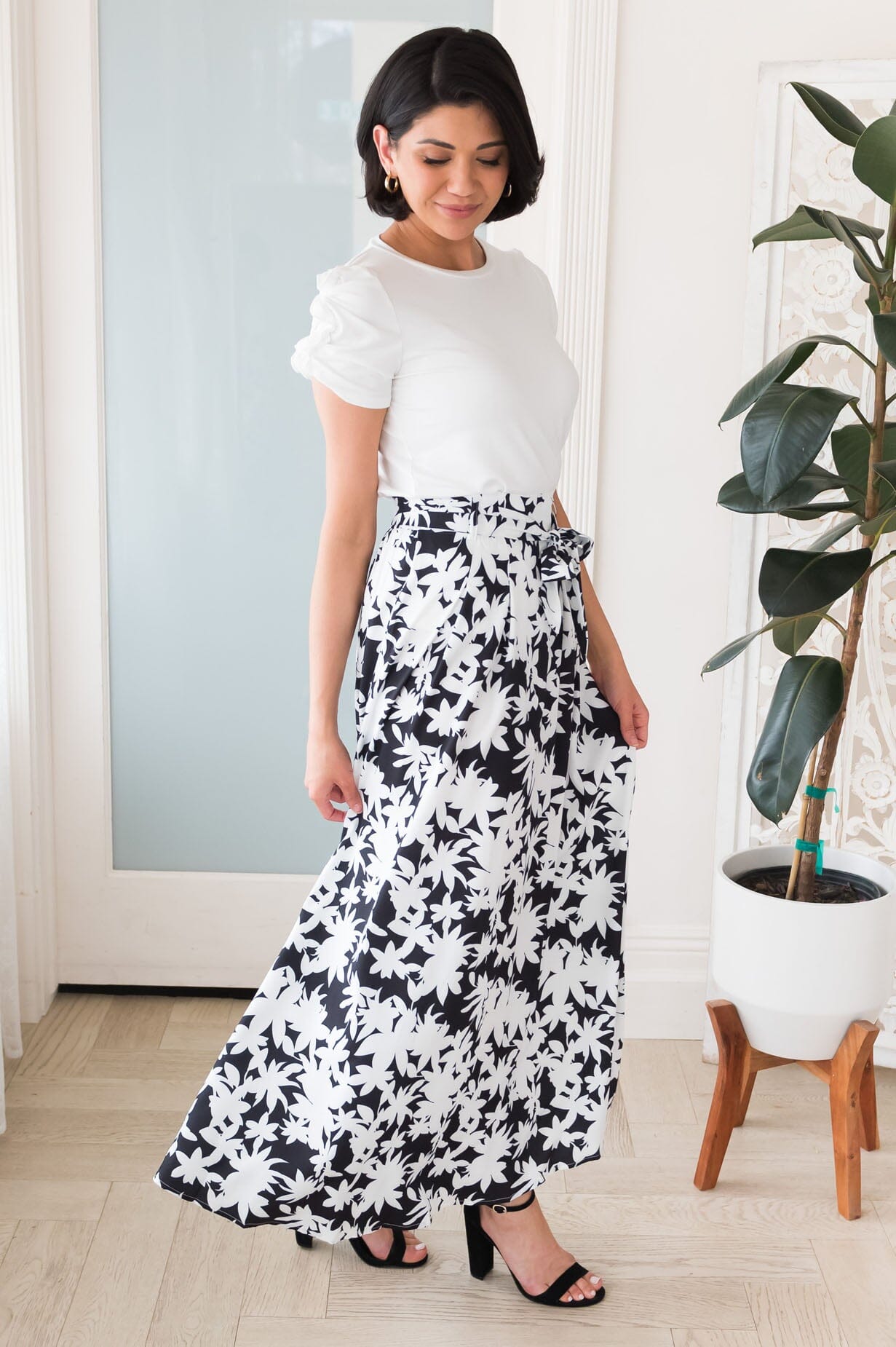 Field of Wildflowers Tie Waist Skirt