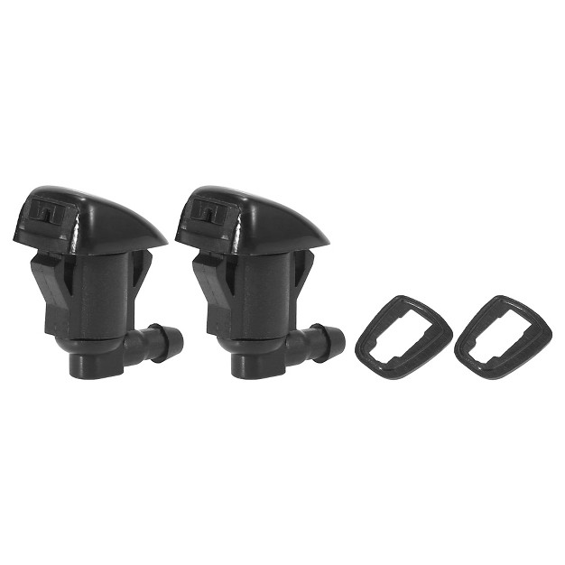 Unique Bargains Front Windshield Wiper Nozzles For Toyota Sienna Tundra Corolla With Gaskets Black Pack Of 2