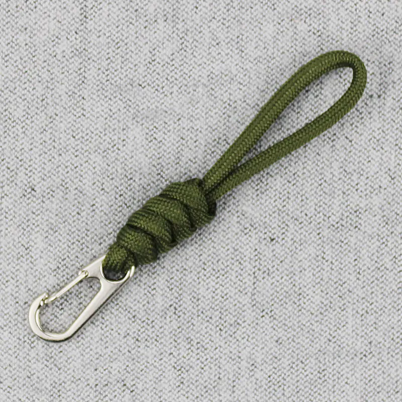 Short Braided Lanyard Paracord Wrist Lanyard Custom Paracord Lanyard Backpack Accessories For Outdoor Camping Hiking Fishing