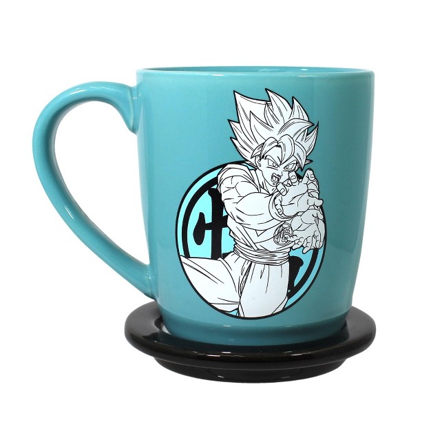 Just Funky Dragon Ball Super Goku 14oz Ceramic Coffee Mug And Coaster Set