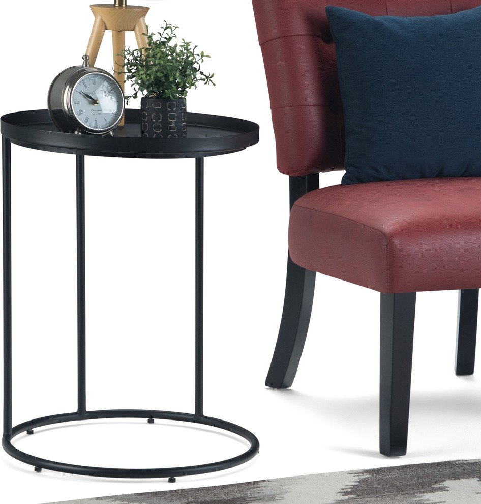 Monet Metal Side Table   Industrial   Side Tables And End Tables   by Simpli Home Ltd.  Houzz