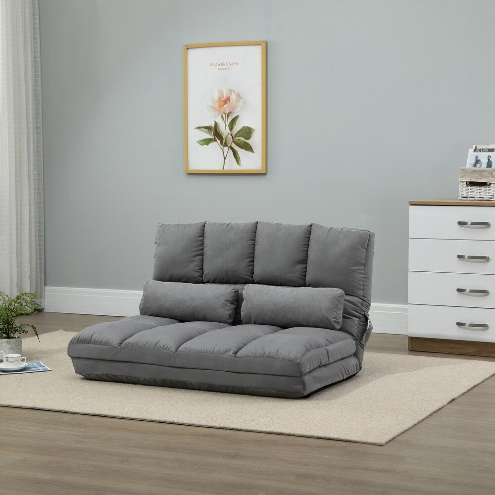 HOMCOM Convertible 7 position Floor Sofa Bed with Adjustable Backrest