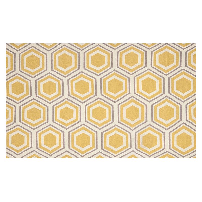 Safavieh Dhurries Honeycomb Handwoven Flatweave Wool Rug - 4' x 6'