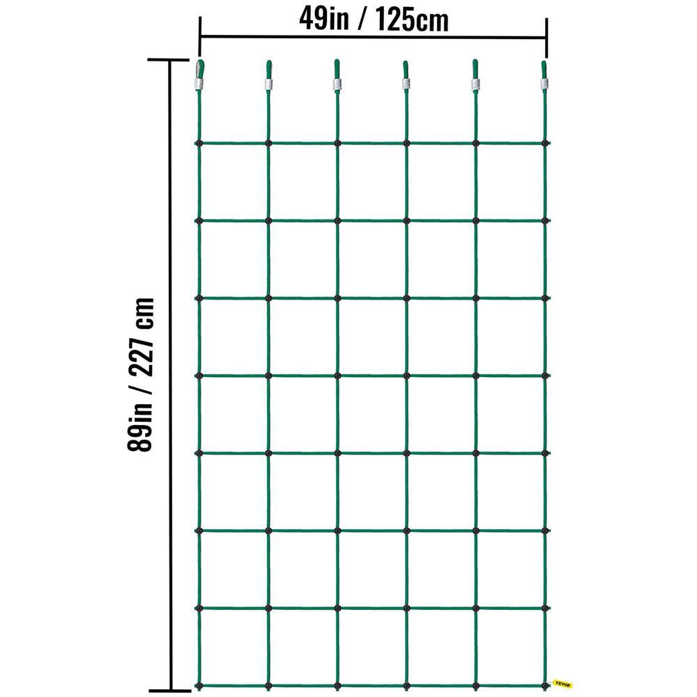 VEVOR Playground Climbing Cargo Net 49 x 89 in. Cargo Net Climbing Outdoor w500 lbs. Weight Capacity Climbing Rope for Kids PPWLSBDD49X77KEHRV0