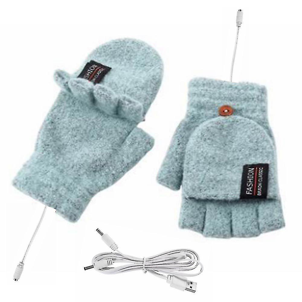 Winter Usb Electric Heated Mitten Rechargeable Full Half Finger Warmer