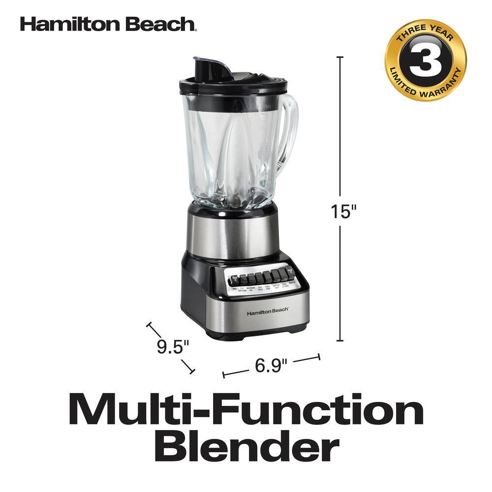 Hamilton Beach Wave Crusher 40 oz. 14-Speed Stainless Steel Countertop Blender 54221