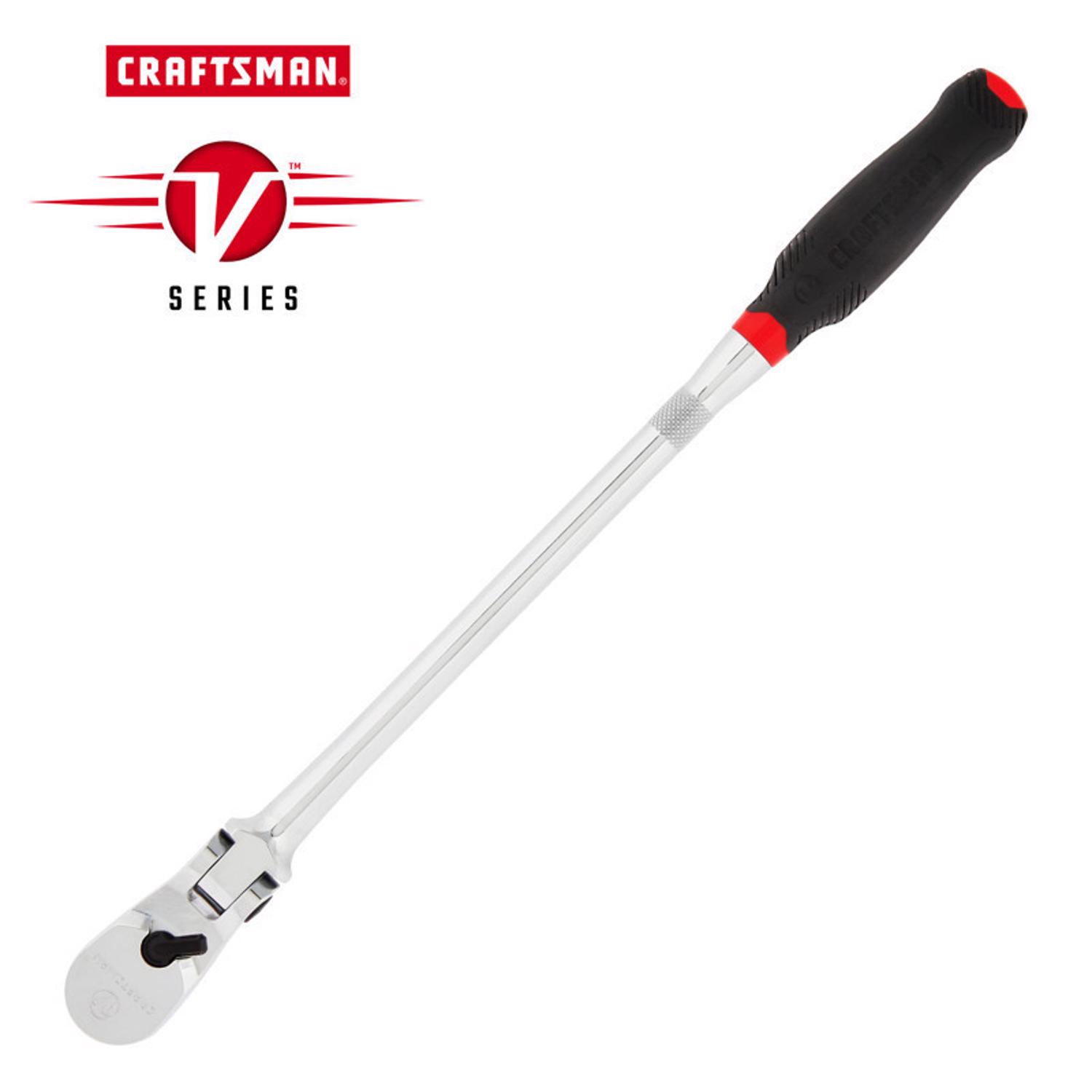 Craftsman V-Series 3/8 in. drive Comfort Grip Long Flex Head Ratchet 96 teeth