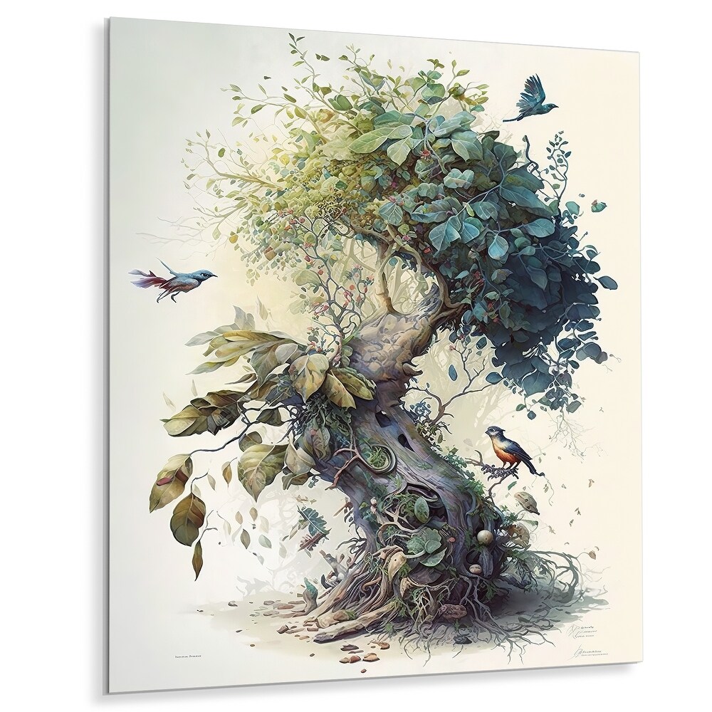 Designart 'Tree In Nature' Tree Metal Wall Art