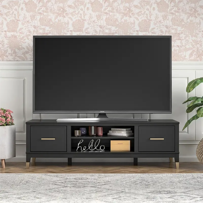 Westerleigh Black 65 TV Stand