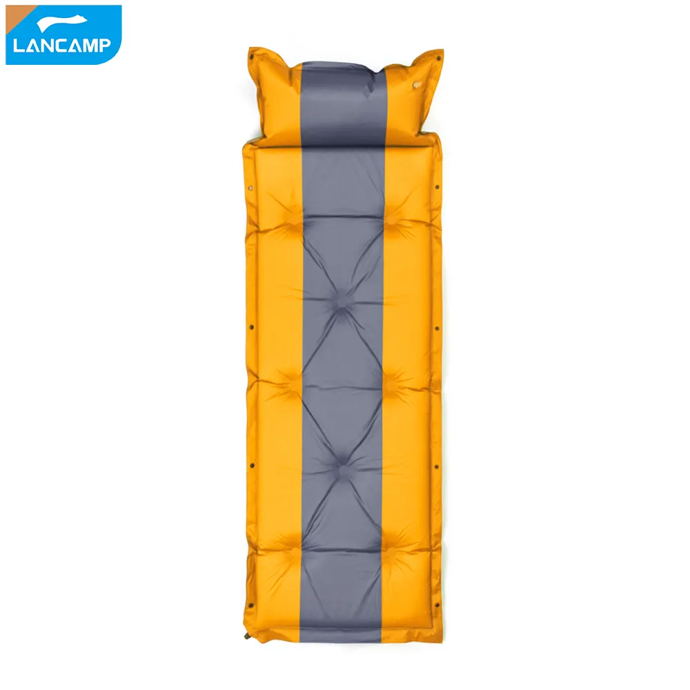 Self inflating Outdoor Camping mattress  Ultralight Waterproof Camping Foam Mattress Single Camping Sleeping Pad with pillow