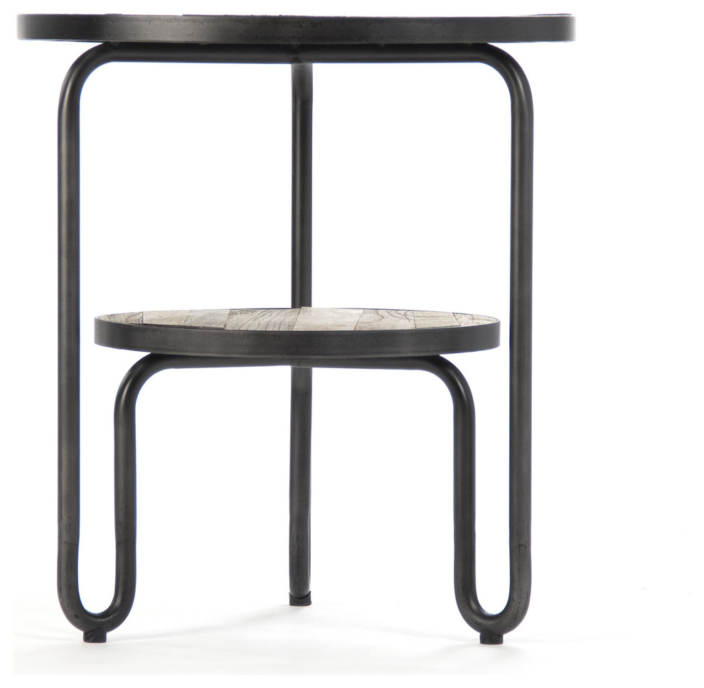 Alberta Round Side Table by Zentique   Industrial   Side Tables And End Tables   by Nook  ampCottage  Houzz