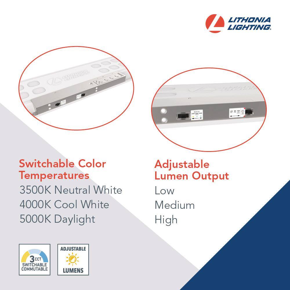 Lithonia Lighting Contractor Select CPX 1 ft. x 4 ft. 4280 Lumens Integrated LED Panel Light Switchable Color Temperature CPX 1X4 ALO7 SWW7 M4