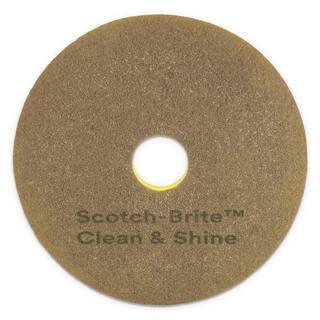 Scotch-Brite Clean and Shine Pad 20 in. Dia YellowGold (5-Carton) MMM09541