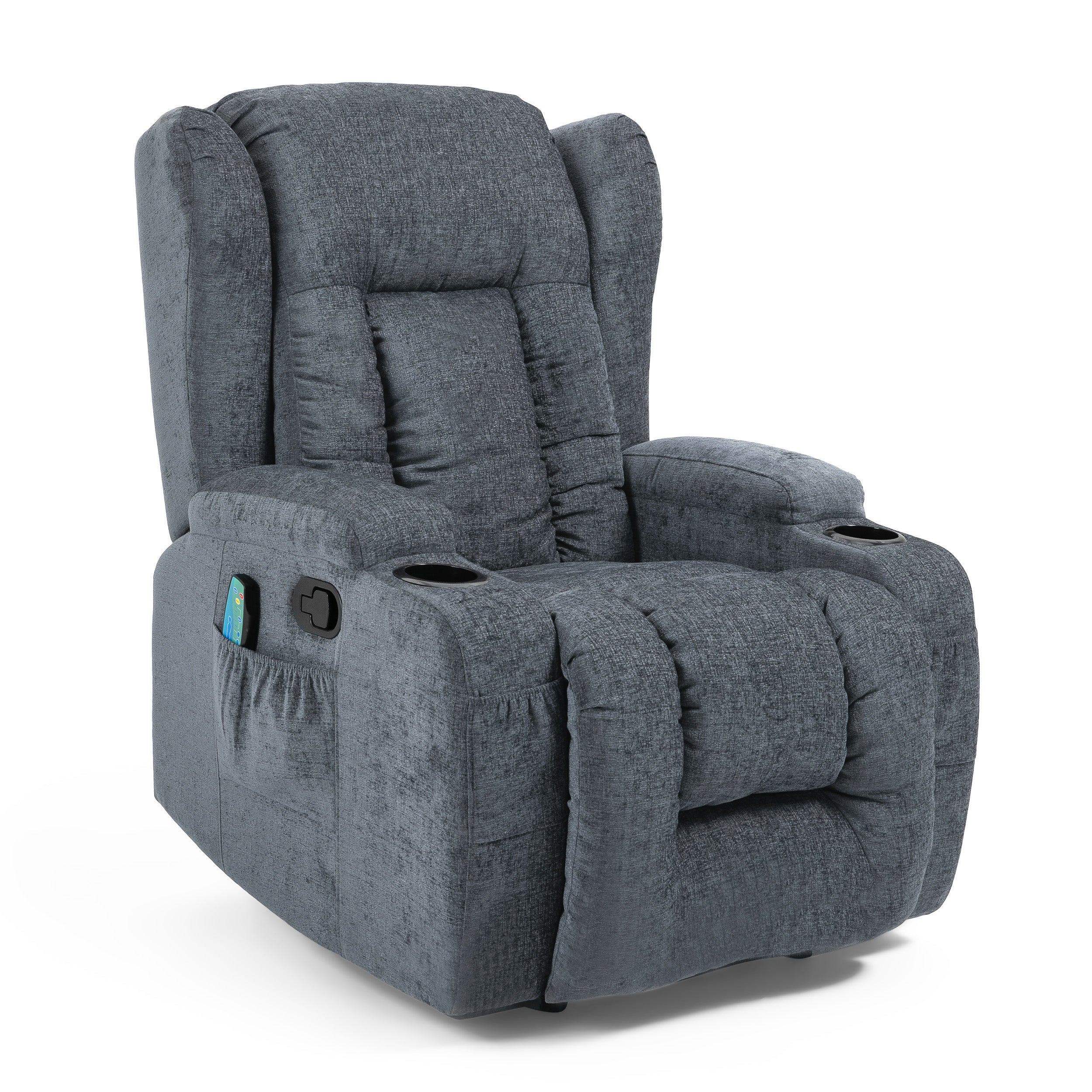 Ellerslie Contemporary Pillow Tufted Massage Recliner