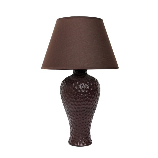 Textured Stucco Curvy Ceramic Table Lamp Simple Designs