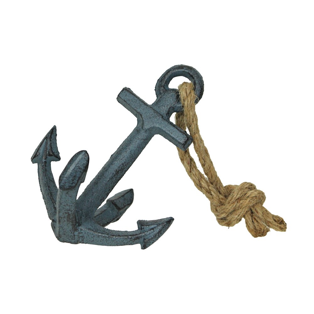 Set Of 2 Cast Iron Ship Anchor Bookends Nautical Home Decor Sculptures   4.75 X 4.5 X 3.25 inches