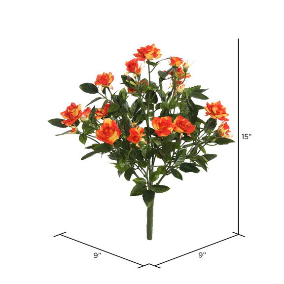 Vickerman 15 Mini Diamond Rose Bush