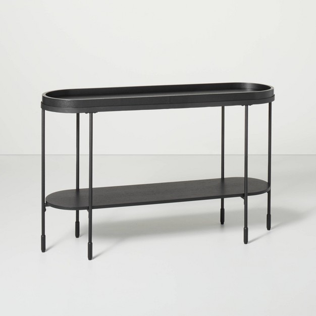 Wood amp Metal Console Table With Magnolia