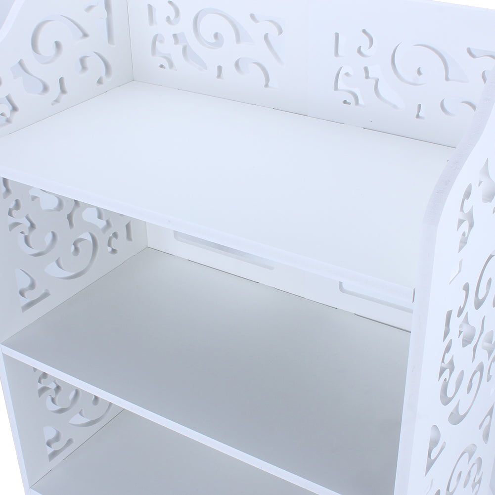 Yosoo 3/4/5 Tier White Chic Hollow Out Shoe Rack Shoe Closet Baroque Storage Organizer Stand Shelf Holder Unit Shelves