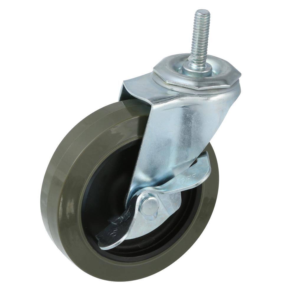 HDX 4 in. Industrial Casters with Bumper (4-Pack) 30260PS-2