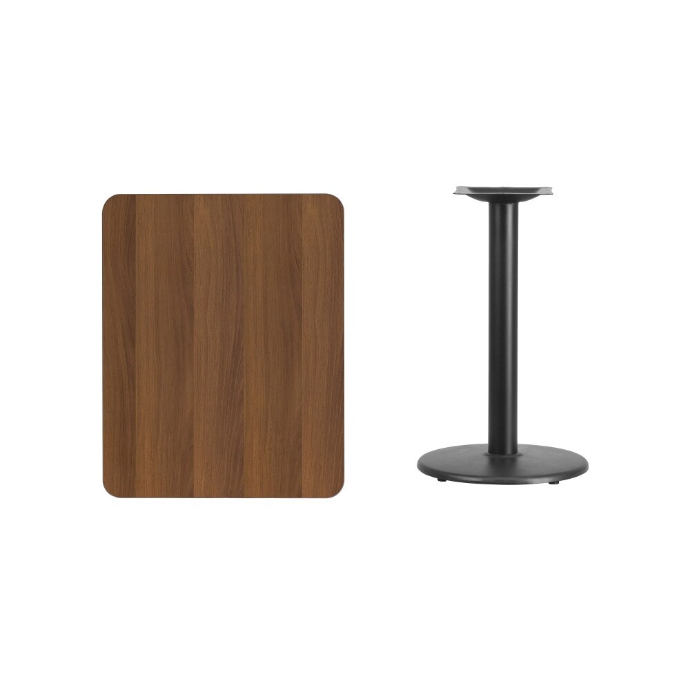 24'' x 30'' Rectangular Laminate Table Top with 18'' Round Table Height Base   24\