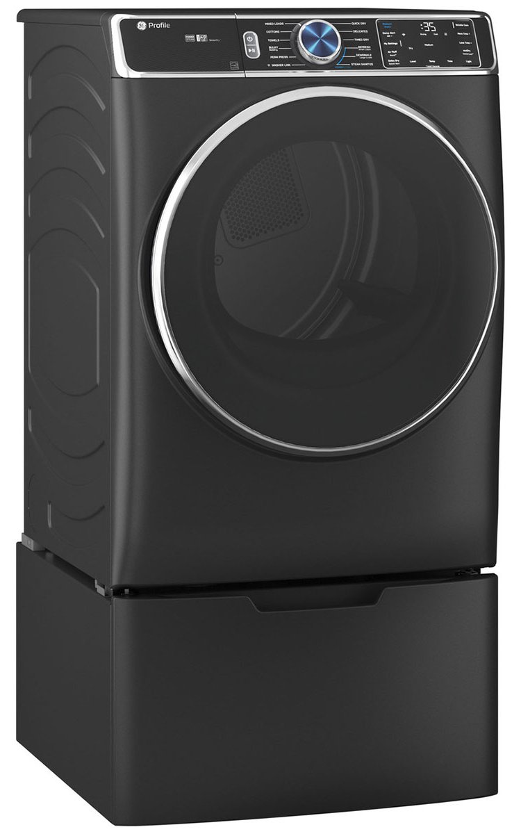 GE Profile ADA 7.8 Cu. Ft. Carbon Graphite Smart Front Load Gas Dryer With Steam And Sanitize Cycle