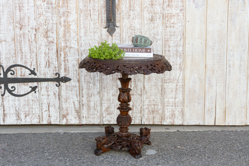 Extraordinary Anglo Indian Rosewood Center Table   Mediterranean   Side Tables And End Tables   by De cor  Houzz