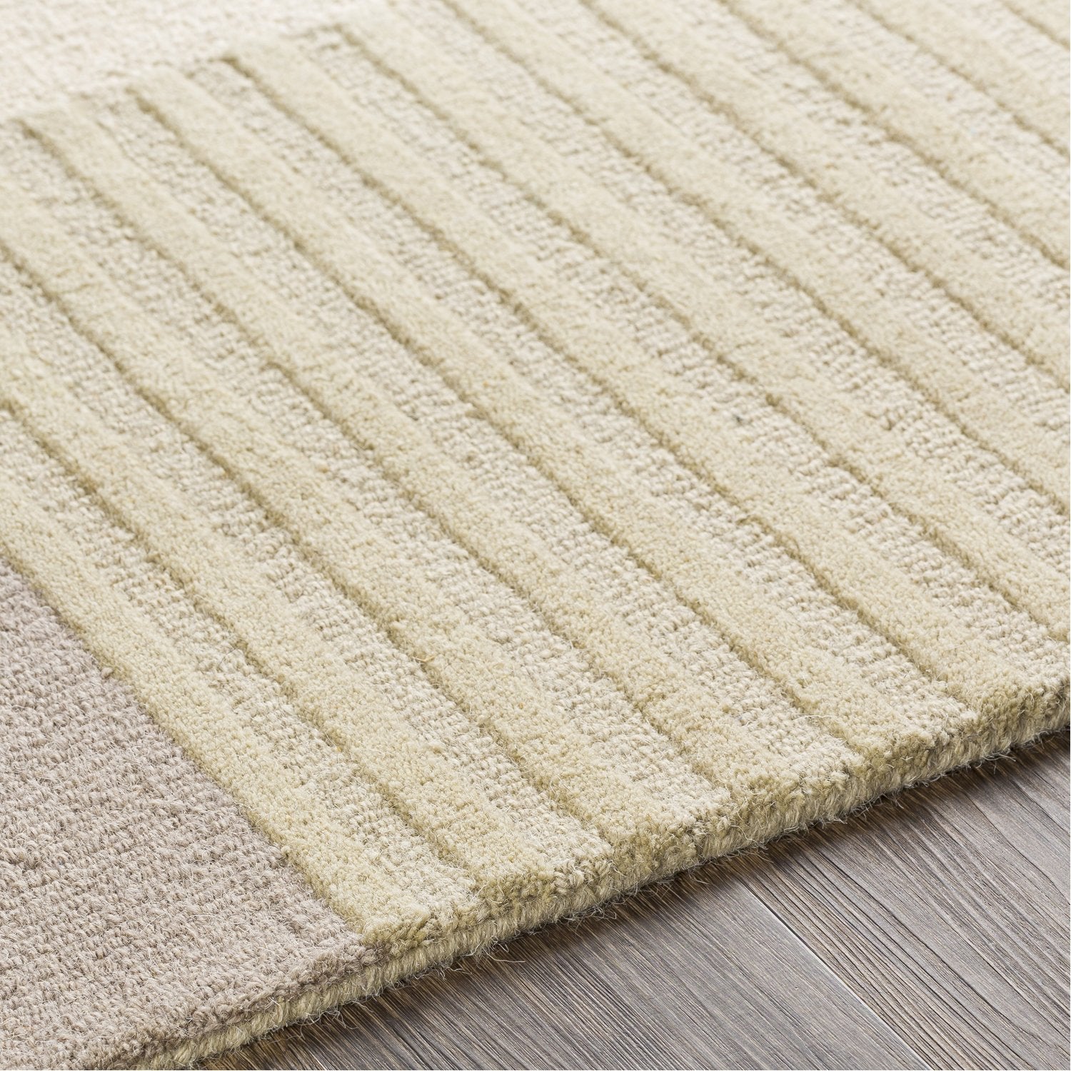 Emma Hand Tufted Rug in Khaki, Taupe, Charcoal, Camel