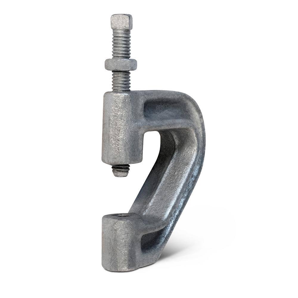 The Plumber's Choice Purlin Beam Clamp for 0.38 in. Threaded Rod in Electro Galvanized Iron 38CLPUG