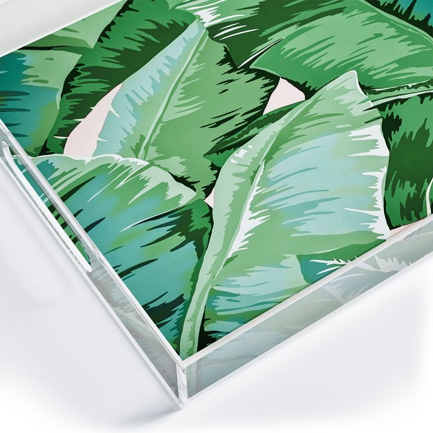 Gale Switzer Banana Leaf Grandeur Ii Acrylic Tray Deny Designs