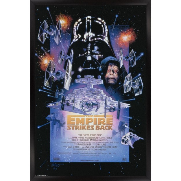 Trends International 24x36 Star Wars The Empire Strikes Back One Sheet Framed Wall Poster Prints