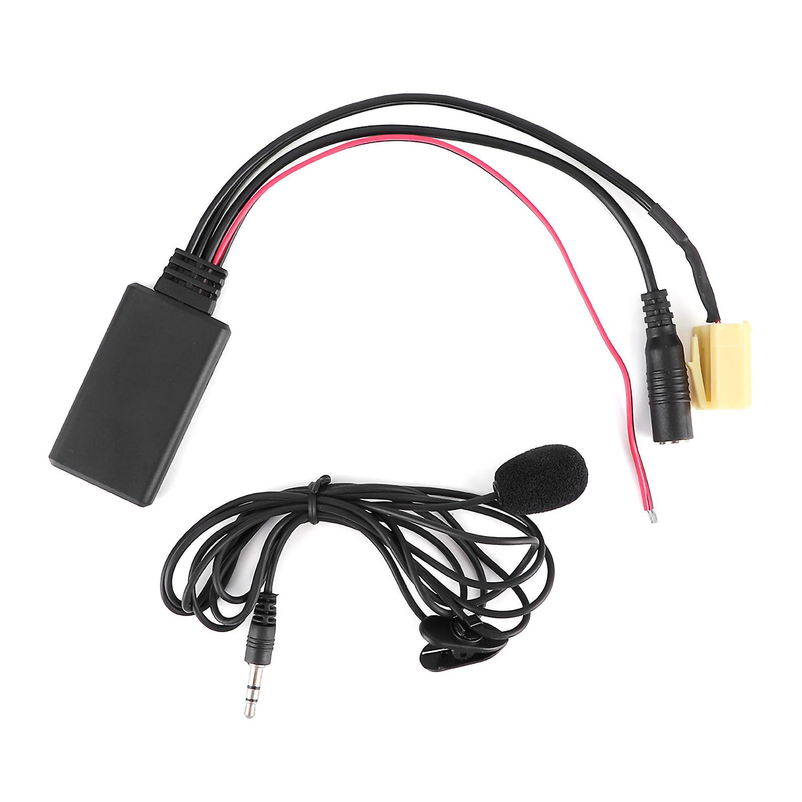 59.1in Bluetooth Radio Audio Cable Handsfree Car Aux Adapter With Microphone Fit For Alfa Romeo 159