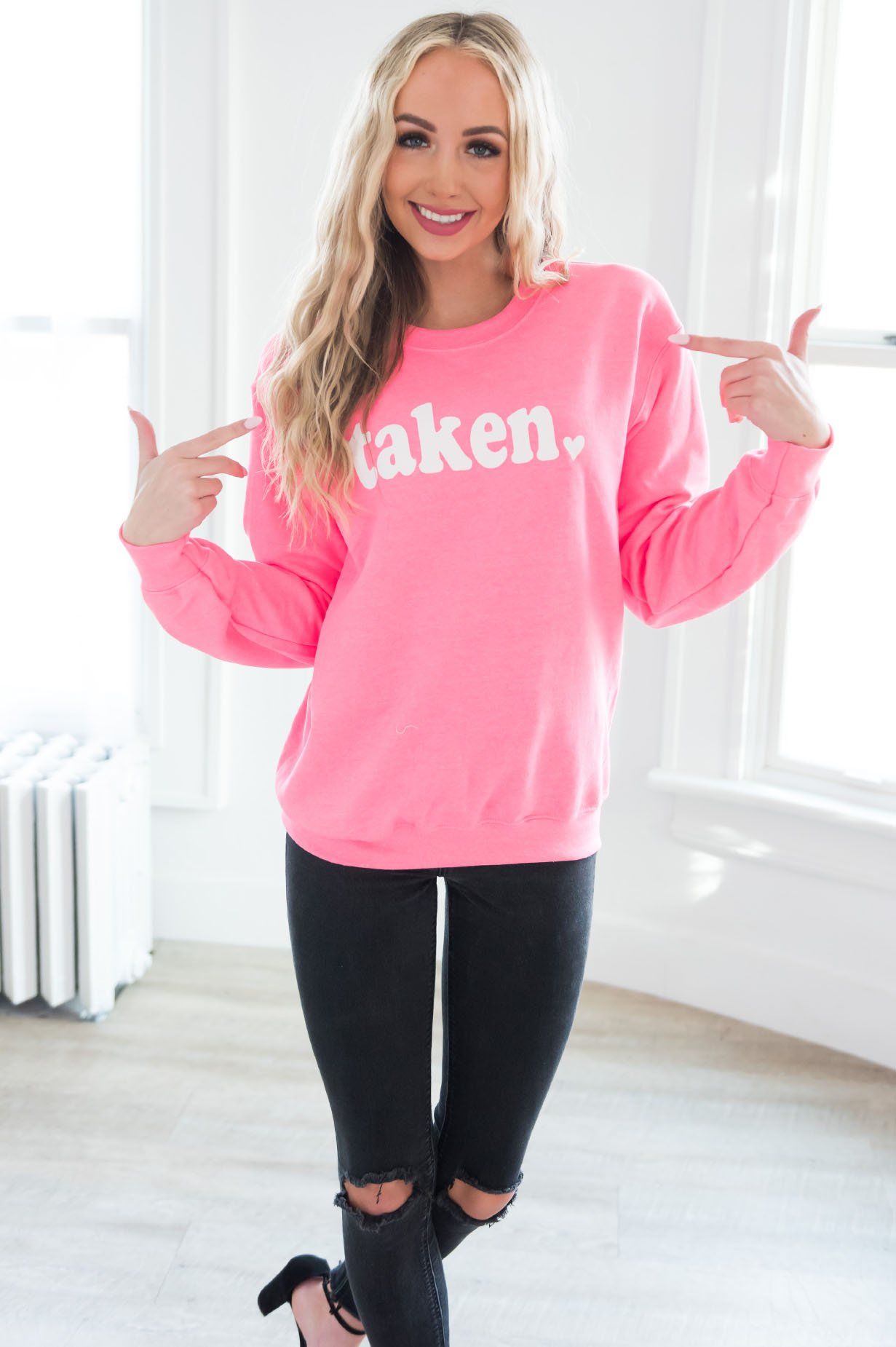 I'm Taken Modest Sweatshirt