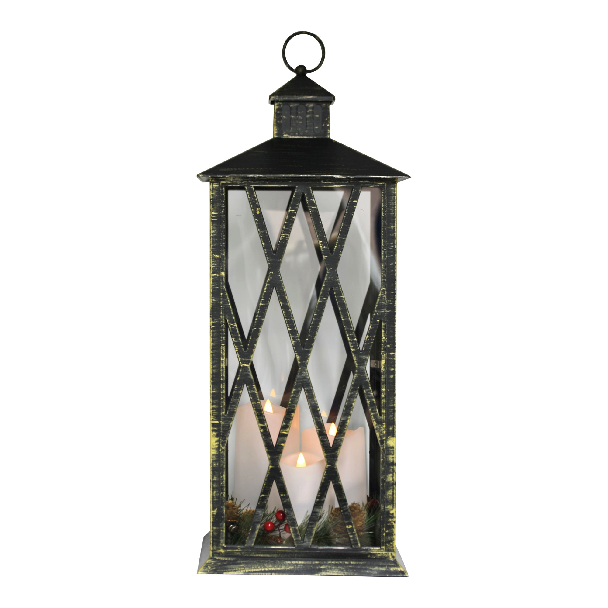 Holiday Time Black 23.4-Inch LED Lantern