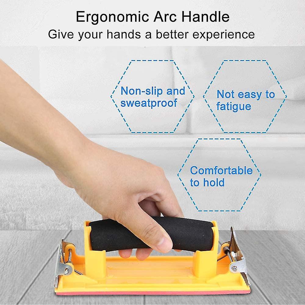 Hand Sander With Sponge Handle Hand Sanding Small Hand Sander Wood Manual Sander 18.5 * 9 * 6.5cm