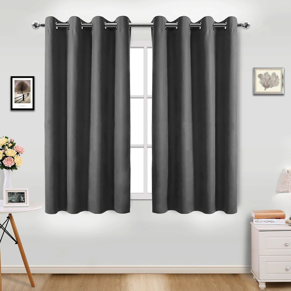 Pro Space Insulated Thermal Blackout Grommet Top Curtain Solid Room Window Drape (1 Panel)