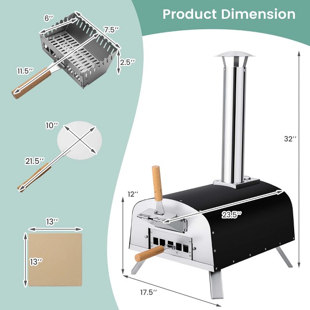 Multi fuel Pizza Oven Propane amp Wood Fired Pizza Maker Portable