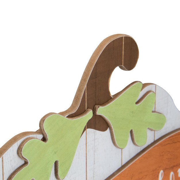 Northlight 19 White Wooden Pumpkin Favorite Season Hanging Wall Sign
