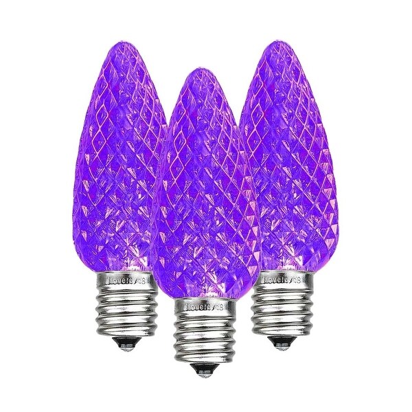 25 Pack C9 LED Outdoor Christmas Replacement Bulbs，C9/E17 Base