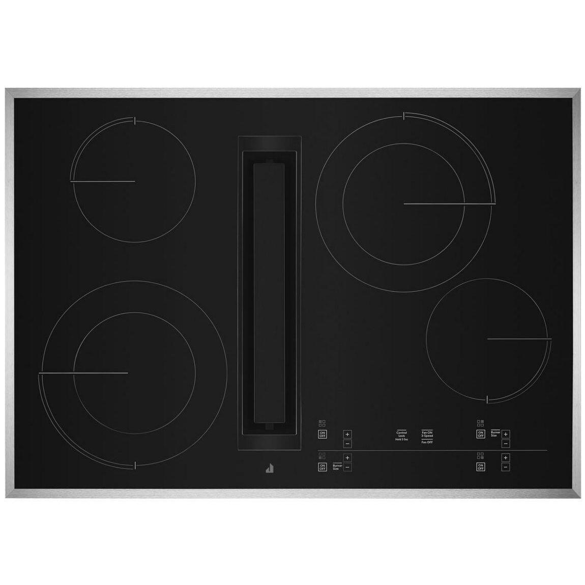 JennAir 30-inch Built-In Electric Cooktop with Downdraft JED4430KS