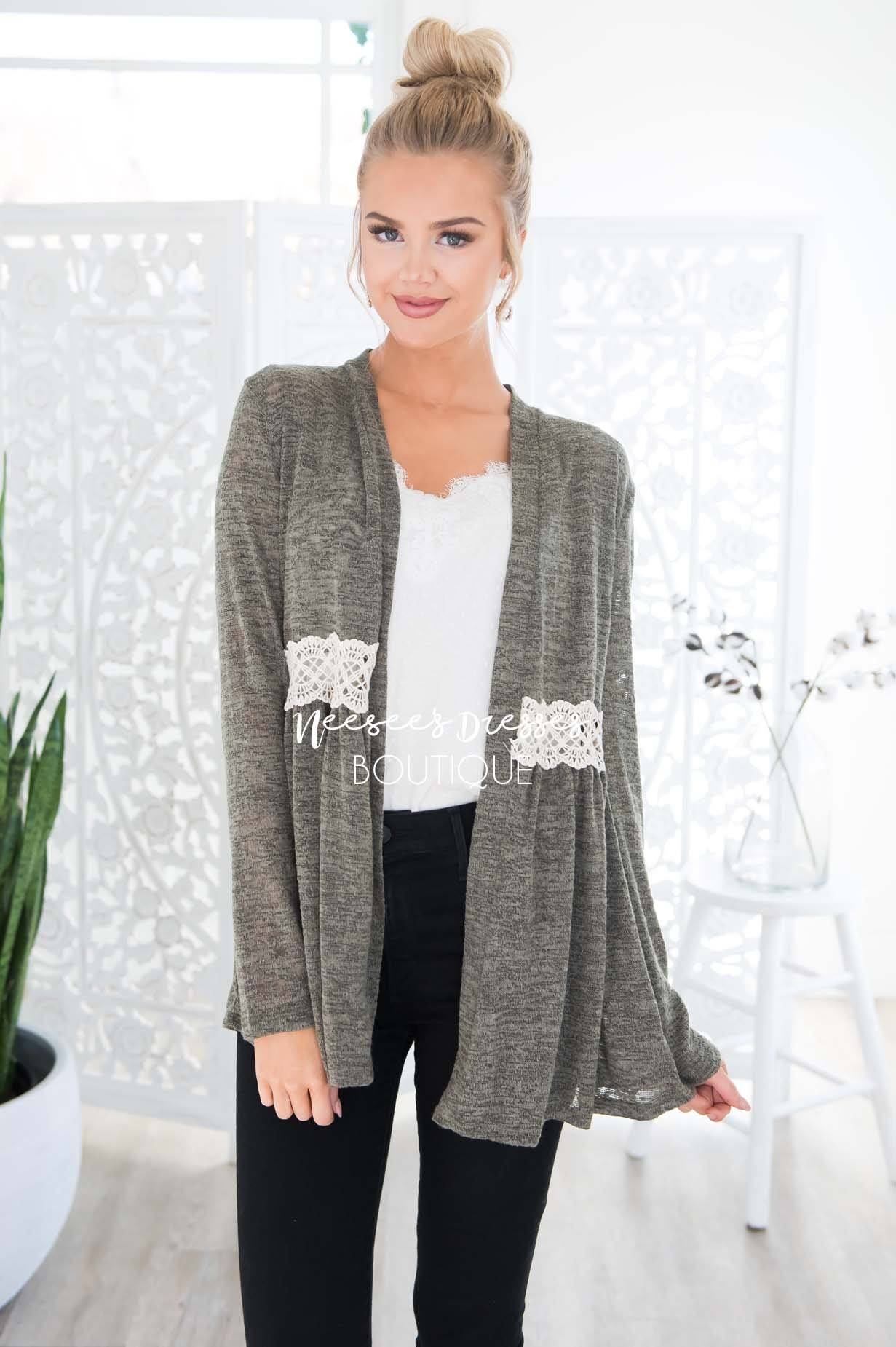 Burn Bright Crochet Detail Cardigan