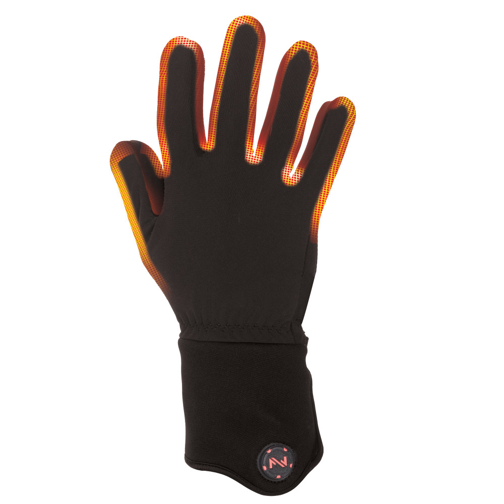 Heated Gloves Liner Unisex 7.4 Volt Black Small