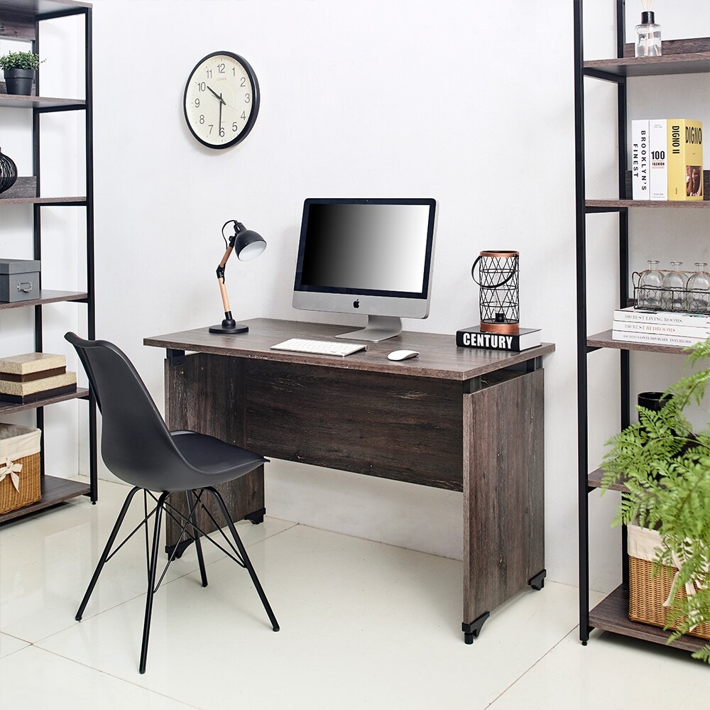 Home Office Desk Wood Computer Writing Desk Study Desk Writing Small Desk for Living Room Office  Grey