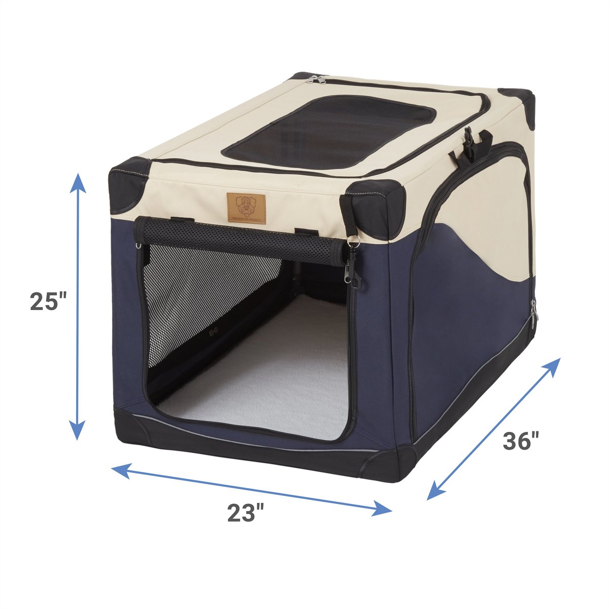 Precision Pet Products 4-Door Collapsible Soft-Sided Dog Crate