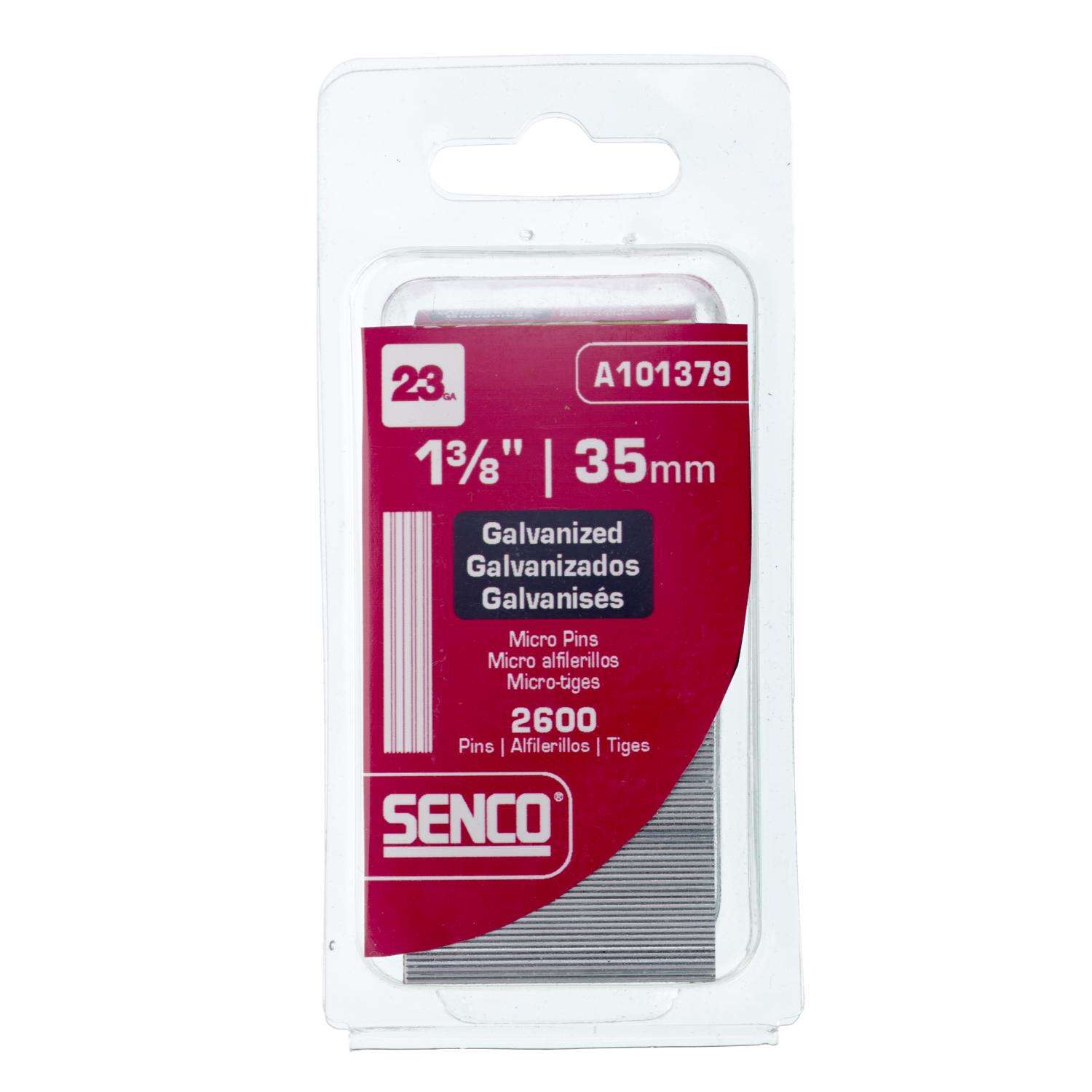 Senco 1-3/8 in. 23 Ga. Straight Strip Galvanized Micro Pins 2，600 pk