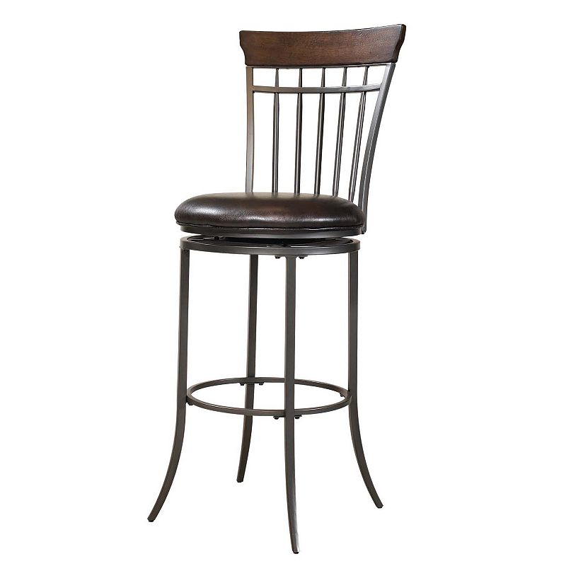 Cameron Slat-Back Swivel Counter Stool