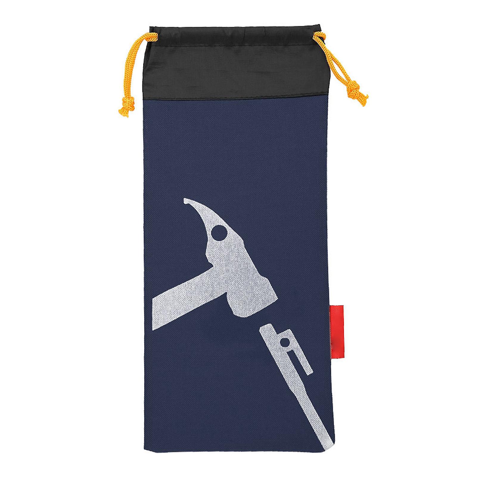 Tent Camping Tent Peg Hammer Nail Pouch Black Peg Nails Stake Storage Bag(blue)