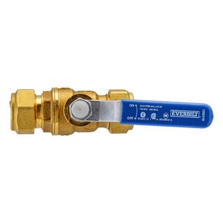 Everbilt 12 in. x 12 in. Brass Compression Full Port Ball Valve 107-023EB